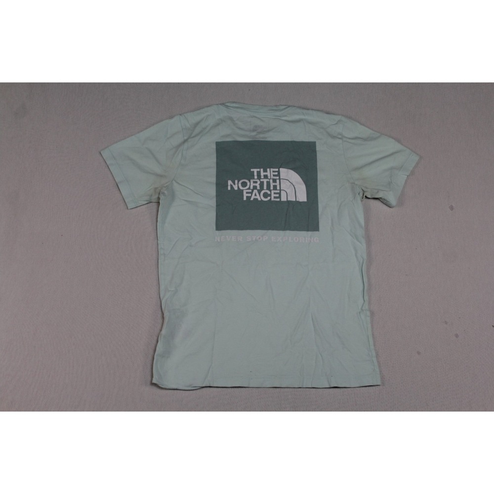 The North Face T-Shirt Womens XS Teal Good Crew Neck Short Sleeve Graphic Logo - Picture 2 of 10